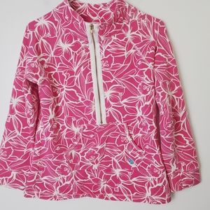 Tracy Negoshian Louisa 1/2 Zip Floral Top